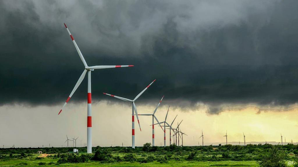 Wind turbines at the Jhimpir Wind Power Project